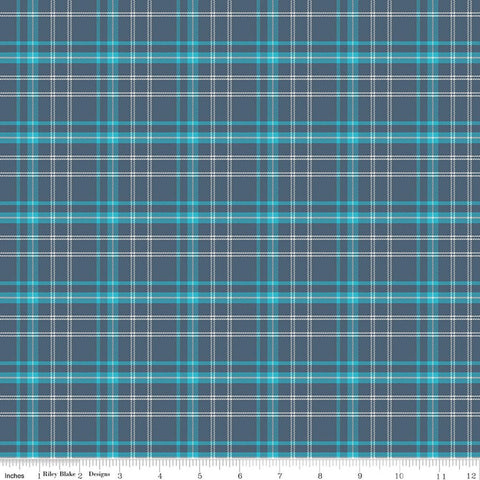 "Happy Haven" Plaid Navy By Shawn Wallace For Riley Blake