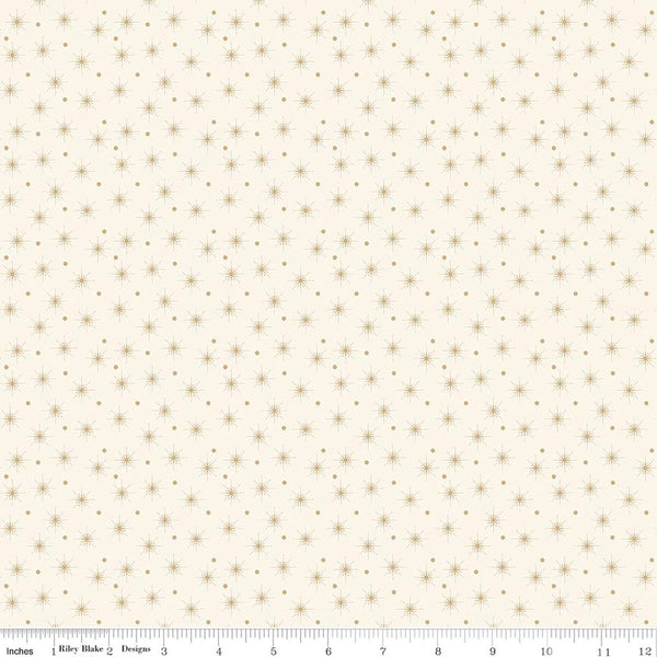 "Christmas Greetings" Christmas Lights Cream By Sandy Gervais For Riley Blake