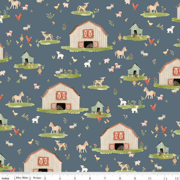 " Lil Farm Friends" Main Thunder by Kelsey Carlson For Riley Blake