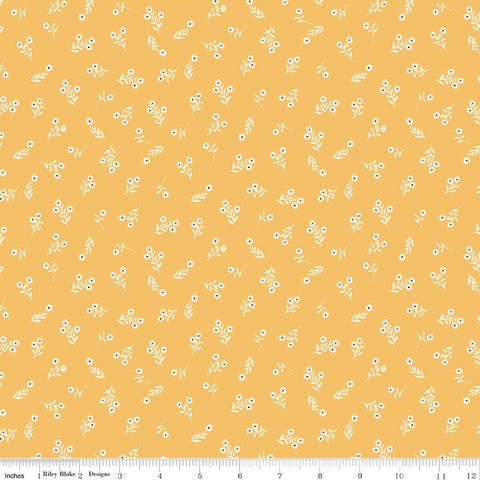 " Lil Farm Friends" Posies Marigold by Kelsey Carlson For Riley Blake