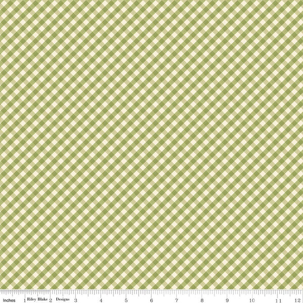 " Lil Farm Friends" Gingham Green by Kelsey Carlson For Riley Blake