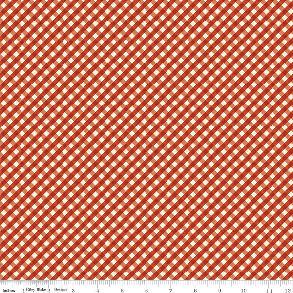 " Lil Farm Friends" Gingham Red by Kelsey Carlson For Riley Blake