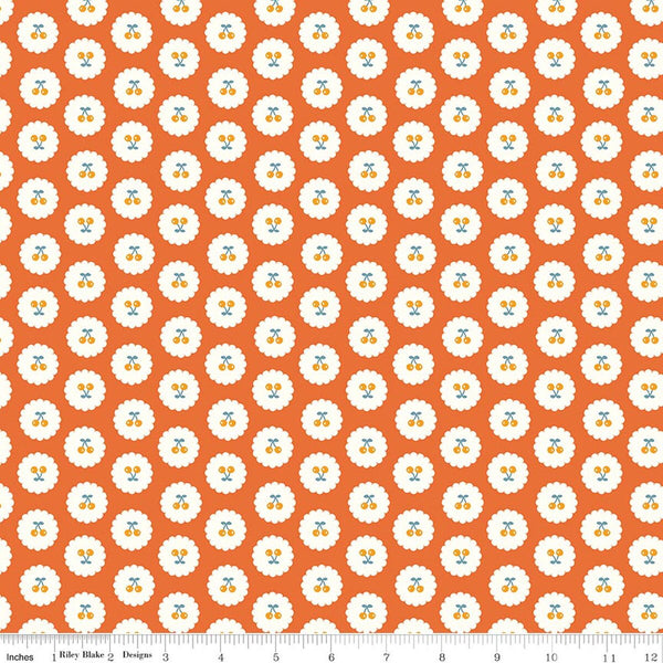"Cotton Nook" Cherries Orange by Minki Kim for Riley Blake