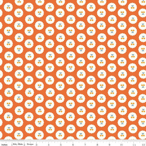 "Cotton Nook" Cherries Orange by Minki Kim for Riley Blake