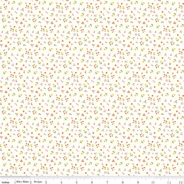 "Cotton Nook" Flowers Vintage White by Minki Kim for Riley Blake