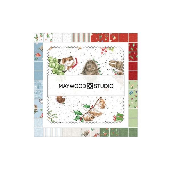 "One Snowy Day"- 5" Charms (42 pcs) by Hannah Dale for Maywood Studio
