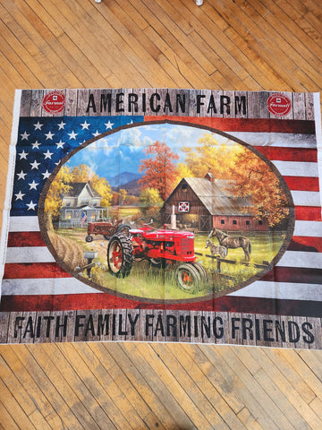 "Farmall"  Patriotic Panel Cotton - 36"  from SYKEL STUDIO
