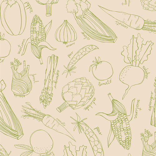 "Grow & Harvest"-Grow your Own by Alexandra Bordallo for Art Gallery Fabrics