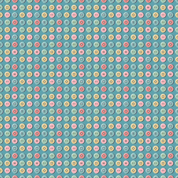 "Granny's Sewing Room"-Blue Button Collection by Sheri McCulley for Poppie Cotton