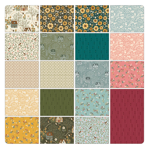 "Heirloom Garden" Heirloom Garden 5x5 Charmpack by Fox and Fables for Benartex
