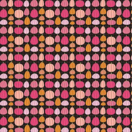 "Kitty Loves Candy"-Black Pumpkin Patch by Poppie Cotton