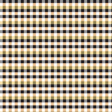 "Kitty Loves Candy"-Black Halloween Plaid by Poppie Cotton