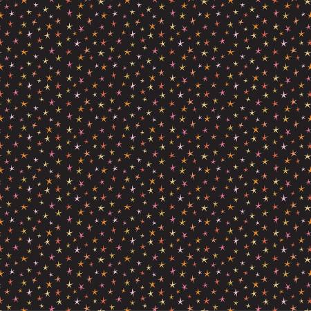 "Kitty Loves Candy"-Black Sparkly Stars by Poppie Cotton