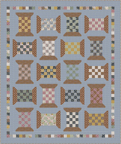 "Honey Locust" Checkered Spools Quilt Kit