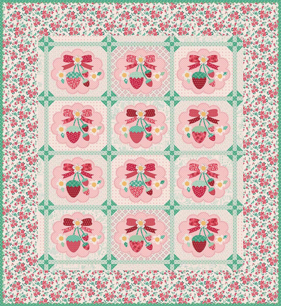 "Berry & Sage" Strawberry Crush Sew Along Quilt Kit By Lori Holt