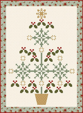"Christmas Greetings" Spruce It Up Quilt Kit By Sandy Gervais For Riley Blake