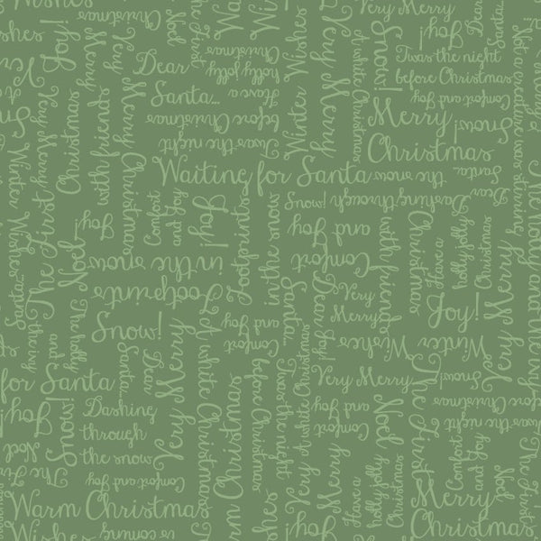 "One Snowy Day" Christmas Greetings Dark Green from Maywood Studio