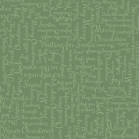 "One Snowy Day" Christmas Greetings Dark Green from Maywood Studio