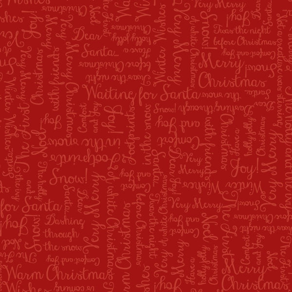 "One Snowy Day" Christmas Greetings Dark Red from Maywood Studio