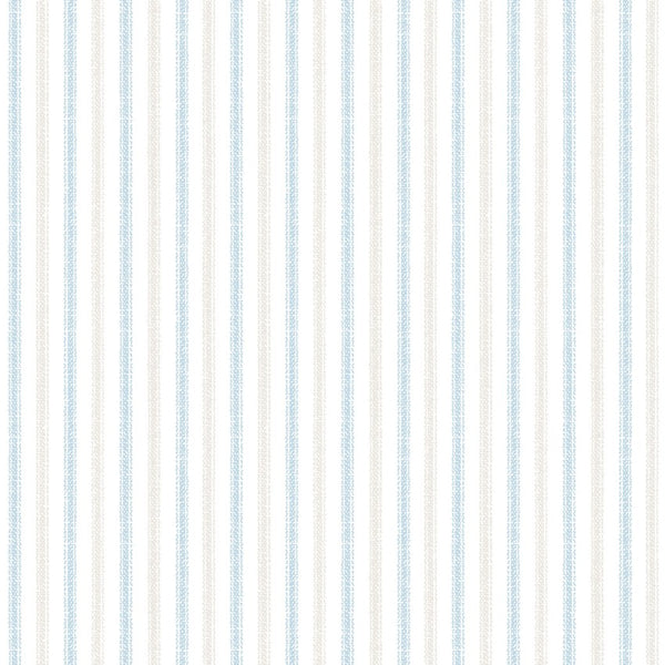 "One Snowy Day" Stripe Blue/Ecru from Maywood Studio