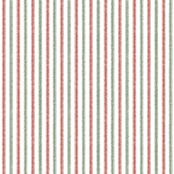 "One Snowy Day" Stripe Red/Green from Maywood Studio