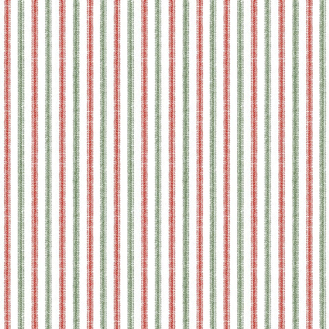 "One Snowy Day" Stripe Red/Green from Maywood Studio
