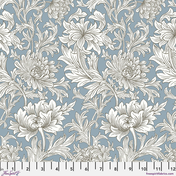 "The Original Morris & Co. Collection" Chrysanthemum Tonal - Lt blue by William Morris for Freespirit