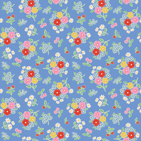 " Bluebells & Buttercups" Periwinkle By Elea Lutz for Poppie Cotton
