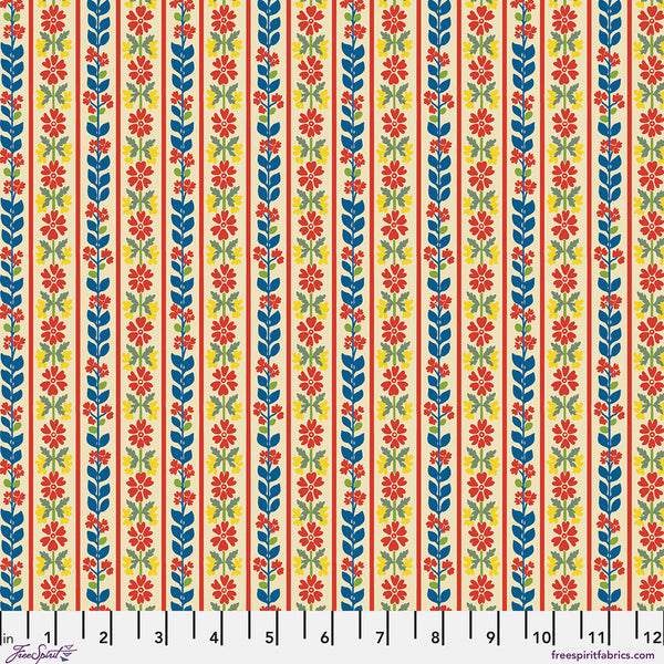 "Stannie & Lloyd"  Stripe - Tea By August Ellery For Free Spirit