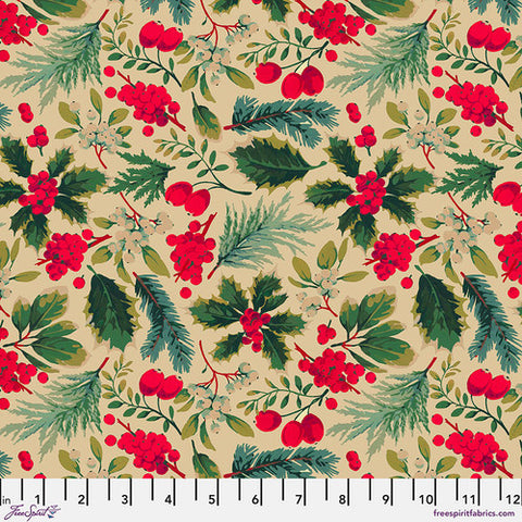 "Holly Day"-Holiday Mix - Cream by Martha Negley for FreeSpirit