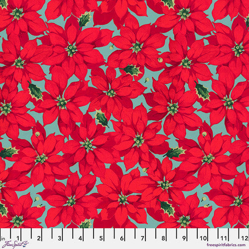 "Holly Day"-Little Poinsettia - Red by Martha Negley for FreeSpirit