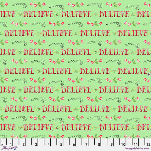 "So Much Joy!"-Believe and Merry - Lime by Mary Engelbreit for FreeSpirit