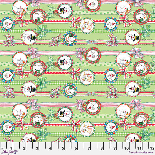 "So Much Joy!"-Snow People Ribbon by Mary Engelbreit for FreeSpirit