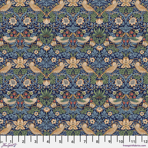 "The Original Morris & Co. Collection" Mini Strawberry Thief - Navy  by Morris & Co. for FreeSpirit