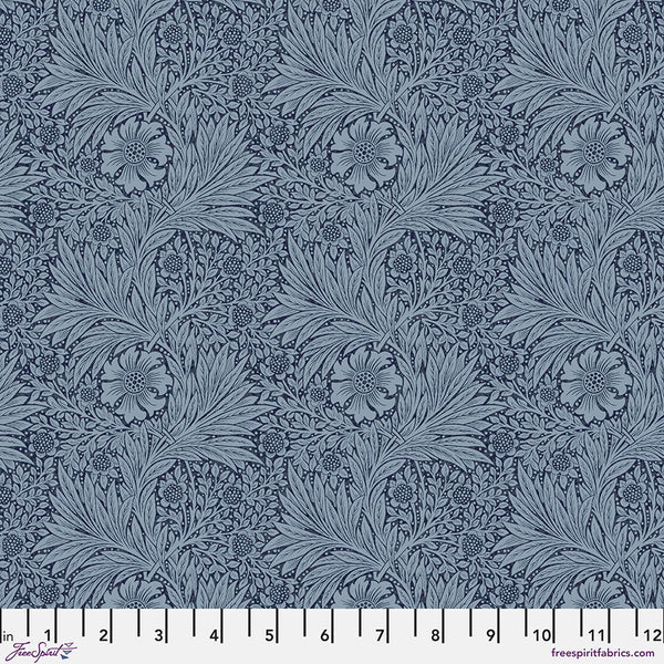 "The Original Morris & Co. Collection" Marigold - Navy by Morris & Co. for FreeSpirit