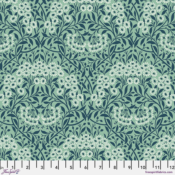 "The Original Morris & Co. Collection"  Michaelmas Daisy - Mint by Morris & Co. for FreeSpirit