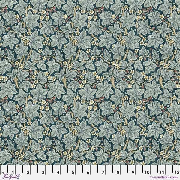 "Morris & Co." Bramble - Indigo by William Morris for FreeSpirit