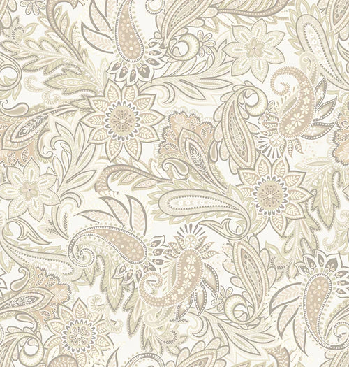"Quilt Dakota Shop Hop" Paisley Cream By Benartex For Benartex