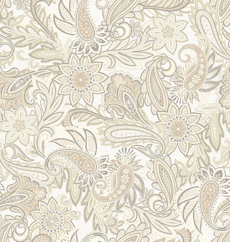 "Quilt Dakota Shop Hop" Paisley Cream By Benartex For Benartex