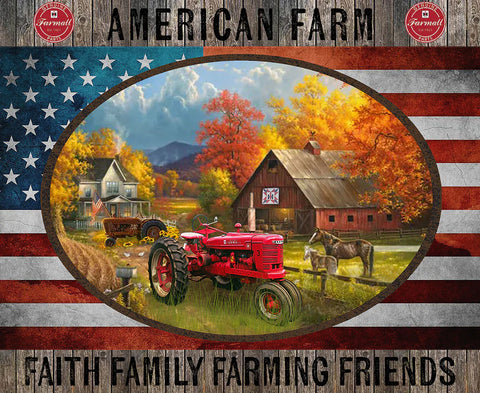 "Farmall"  Patriotic Panel Cotton - 36"  from SYKEL STUDIO