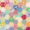 "Aunt Grace Goes Scrappy"-Multi Hexagon by Judie Rothermel for Marcus Fabrics