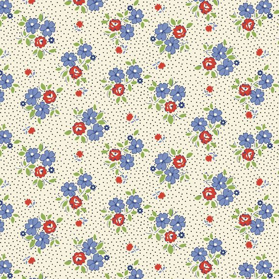 "Aunt Grace Goes Scrappy"-Floral Multi by Judie Rothermel for Marcus Fabrics