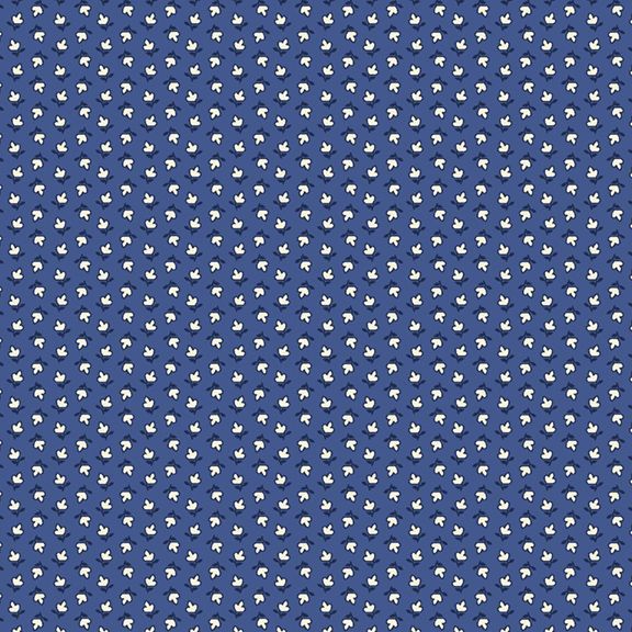 "Aunt Grace Goes Scrappy"-TRIPLE PETAL NAVY by Judie Rothermel for Marcus Fabrics