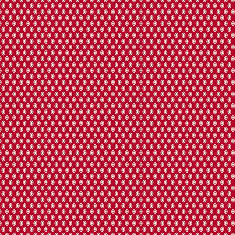 "Aunt Grace Goes Scrappy"-Oval Dots Red by Judie Rothermel for Marcus Fabrics