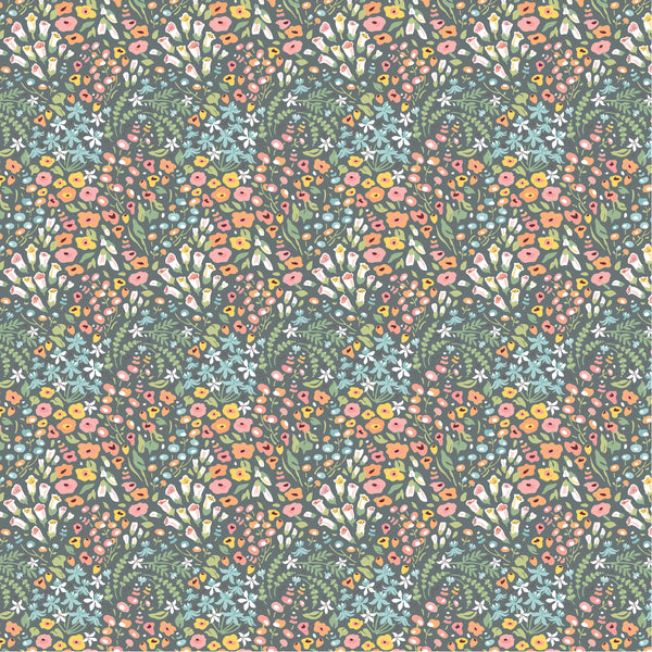 "Hollyhock Lane"-Gray So Dear by Poppie Cotton