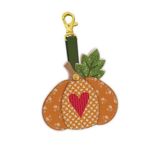 "Baked with love"  Leather Pumpkin Charm by Lori Holt for Riley Blake