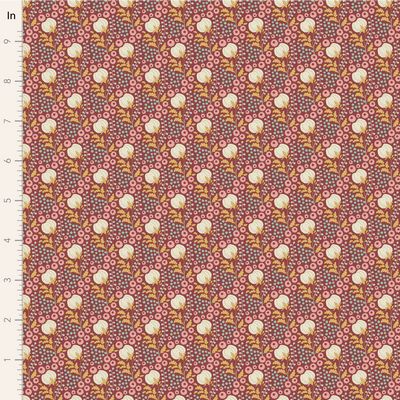 "Sanctuary"- Cottonfield Maroon by Tone Finnanger for Tilda