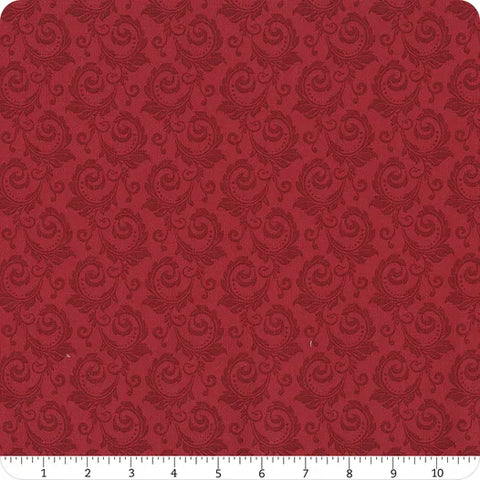 "Christmas Greetings" Scroll Red By Sandy Gervais For Riley Blake