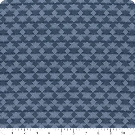 "Denim & Daisy" Gingham Oxford Blue By Lori Holt For Riley Blake