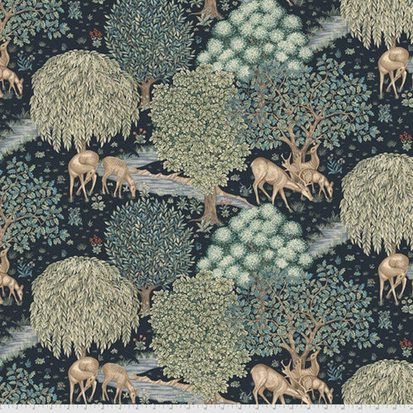 "Morris & Co." The Brook - Indigo by William Morris for FreeSpirit